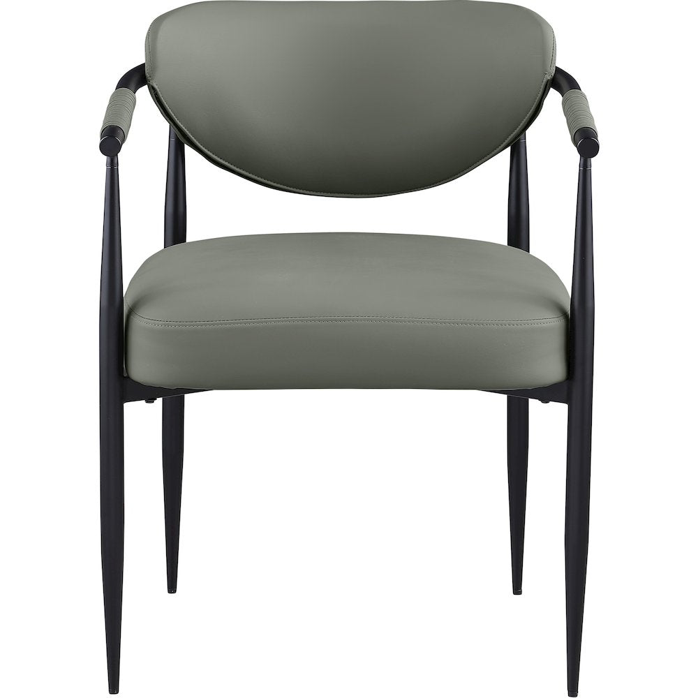 Virella Olive Vegan Leather Upholstered Dining Chair, Set of 2