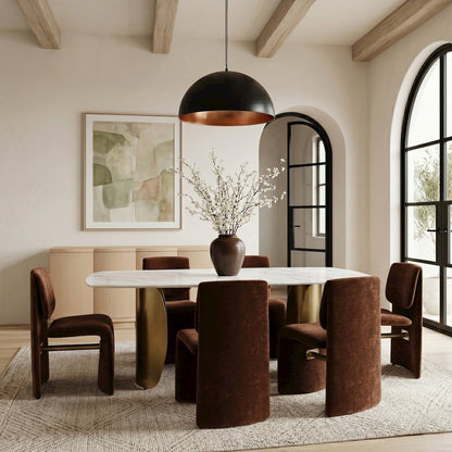 Slique Burgundy Fabric Upholstered Dining Chair
