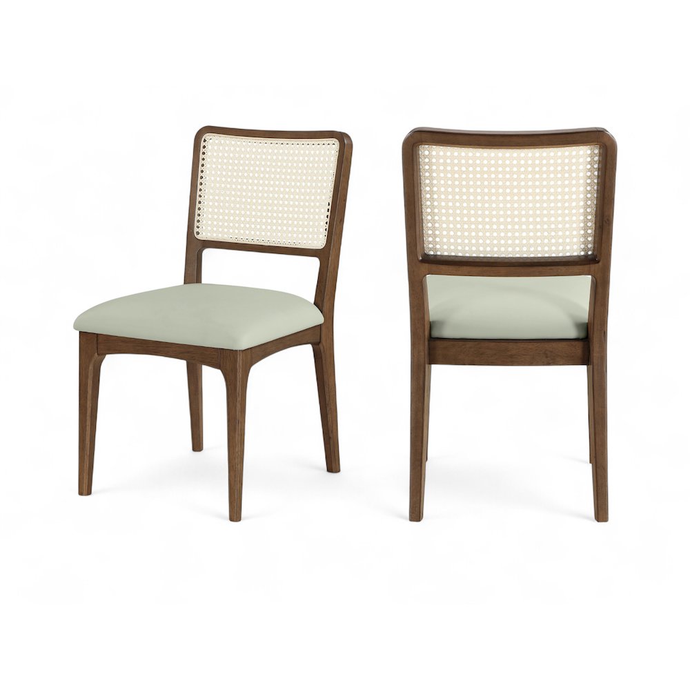 Atrium Mint Vegan Leather Upholstered Dining Chair, Set of 2