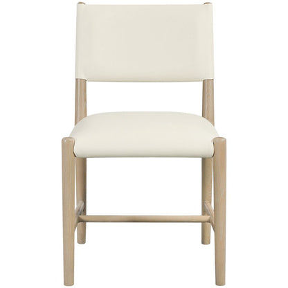 Andie Cream Vegan Leather Upholstered Dining Chair, Set of 2