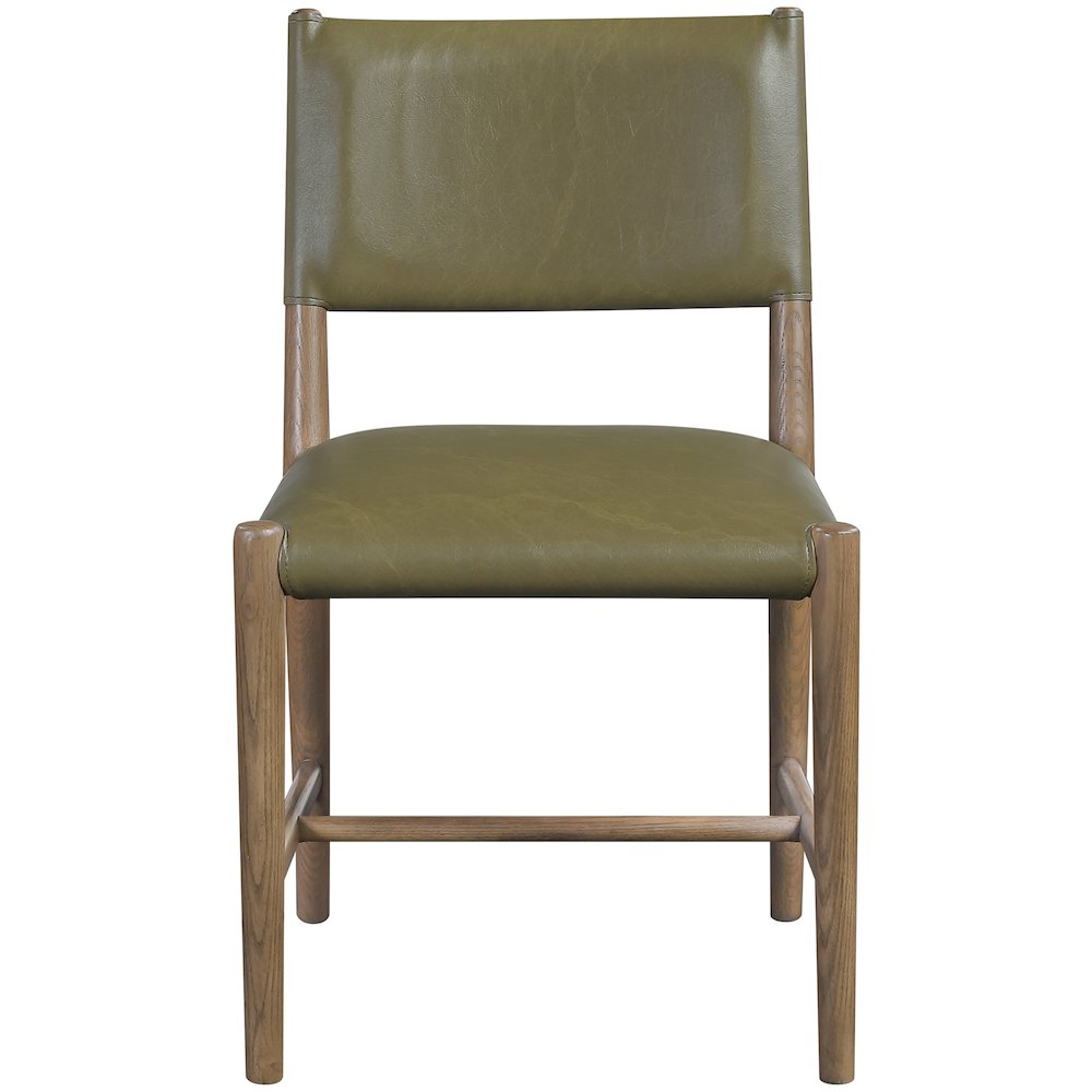 Andie Olive Vegan Leather Upholstered Dining Chair, Set of 2