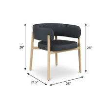 Neutral Vegan Leather Dining Chairs Set of 2 with Armrests