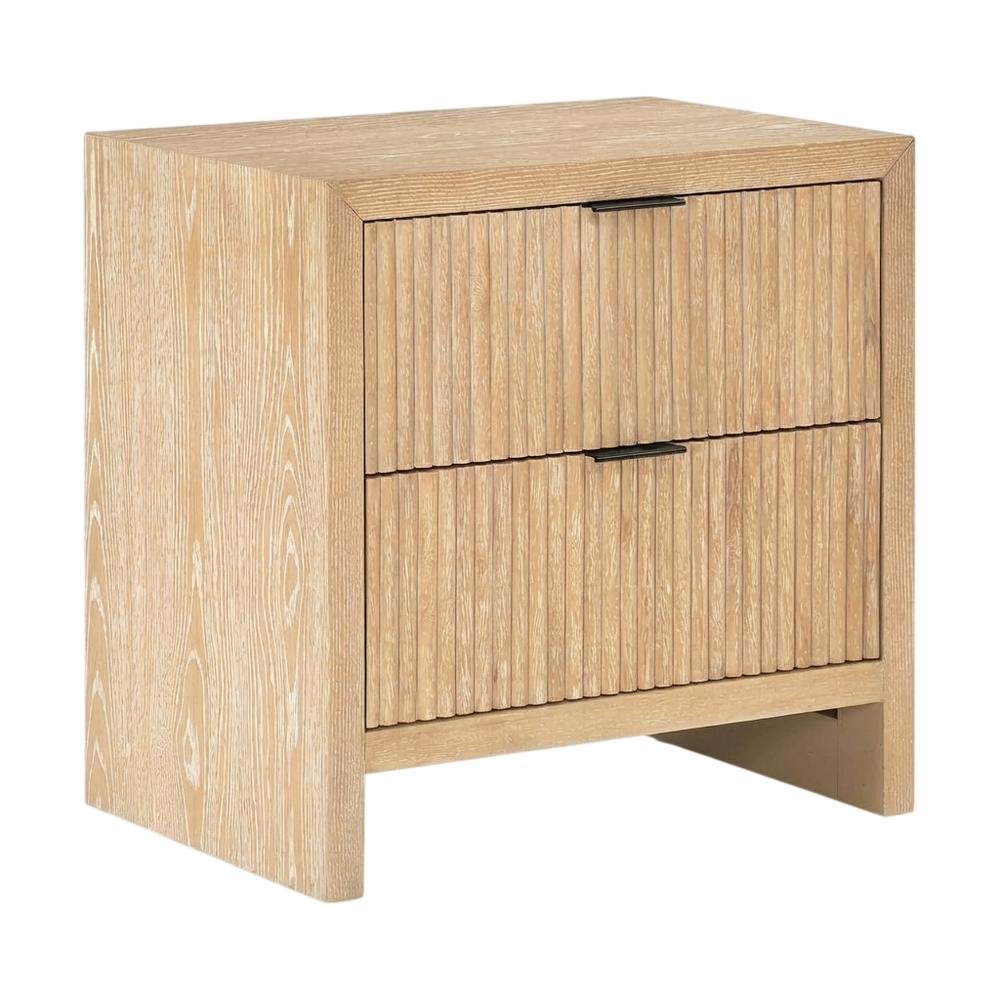 Decorative Bedroom Nightstand with Art Deco Style and Interior Drawer Storage