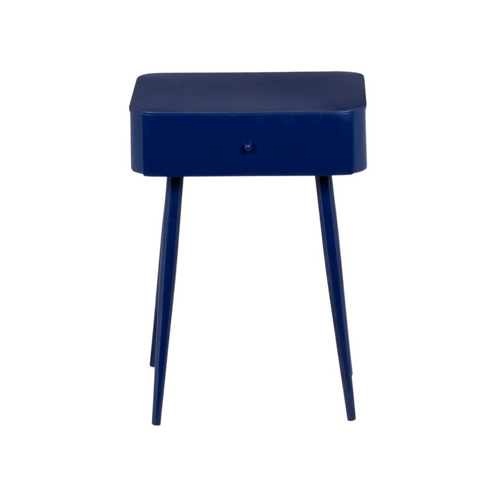 Navy Night Stand with Contemporary Style and Modern Finish