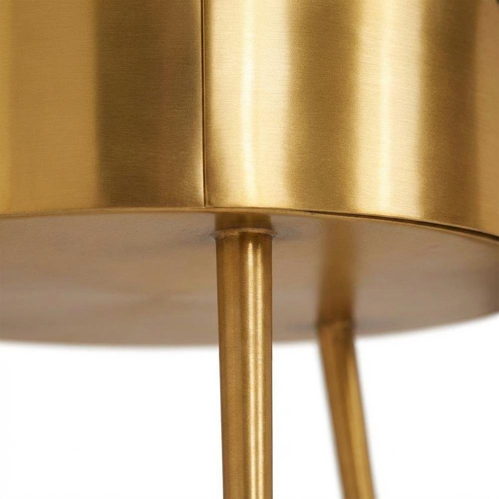 Gold Finish Nightstand with Contemporary Style for Bedroom Storage