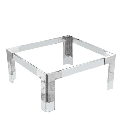 Contemporary Chrome Coffee Table with Modern Finish and Sturdy Design