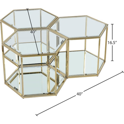 Sei Brushed Gold Coffee Table
