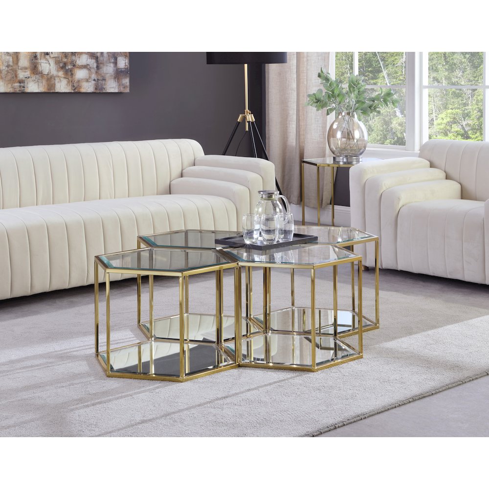 Sei Brushed Gold Coffee Table