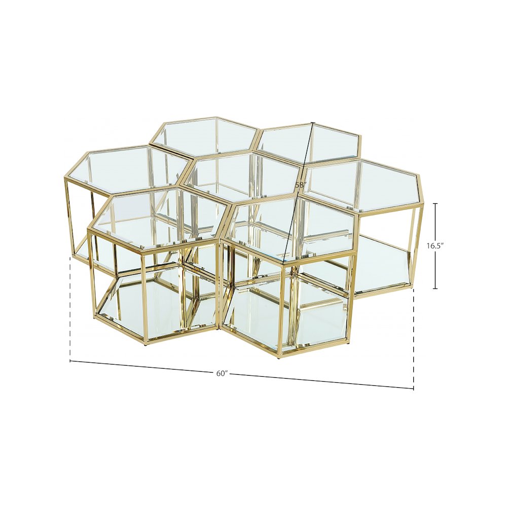 Sei Brushed Gold Coffee Table