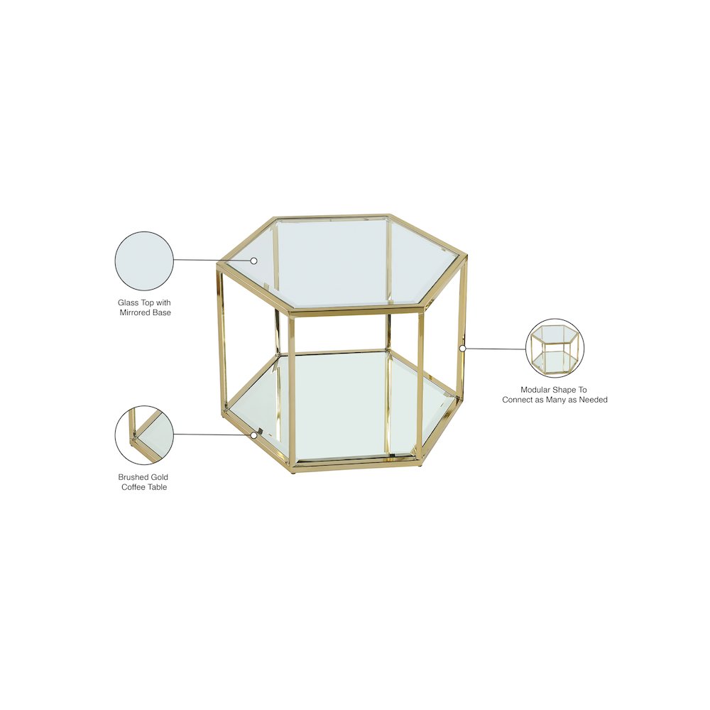 Sei Brushed Gold Coffee Table