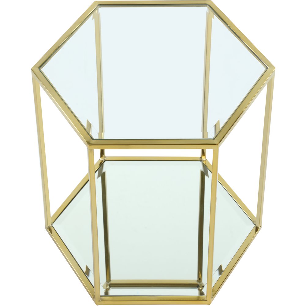 Sei Brushed Gold End Table