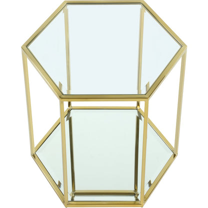 Sei Brushed Gold End Table
