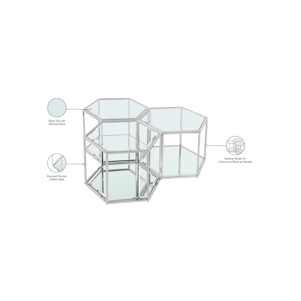 Sei Chrome Coffee Table