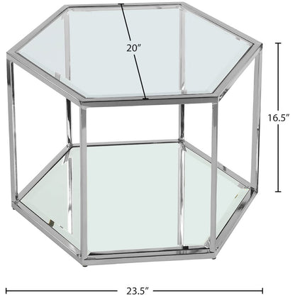 Sei Brushed Chrome Coffee Table