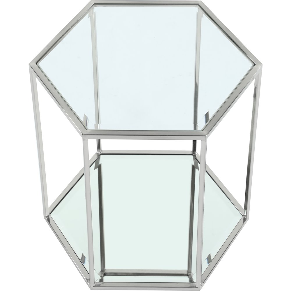 Sei Brushed Chrome End Table