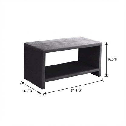 Gray Velvet Night Stand with Contemporary Design for Bedroom Storage
