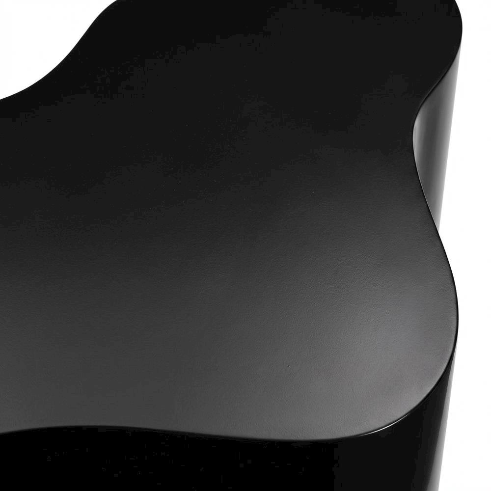 Contemporary Matte Black Coffee Table with Sleek Finish and Sturdy Build