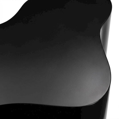 Contemporary Matte Black Coffee Table with Sleek Finish and Sturdy Build