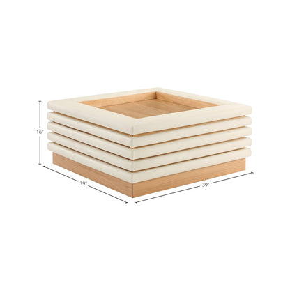 Rory Cream Vegan Leather Coffee Table
