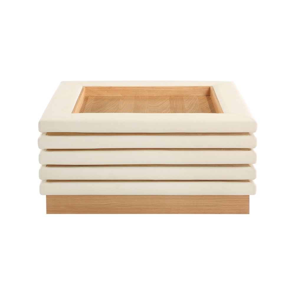 Rory Cream Vegan Leather Coffee Table