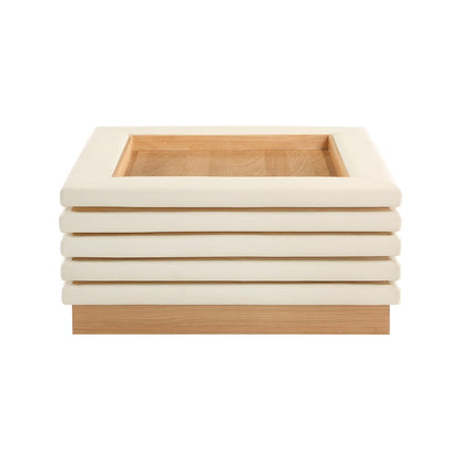 Rory Cream Vegan Leather Coffee Table