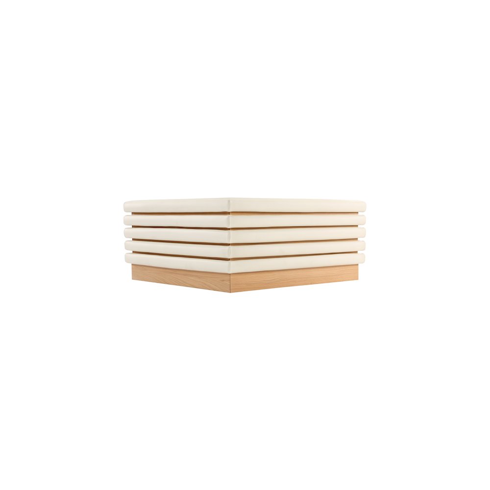 Rory Cream Vegan Leather Coffee Table