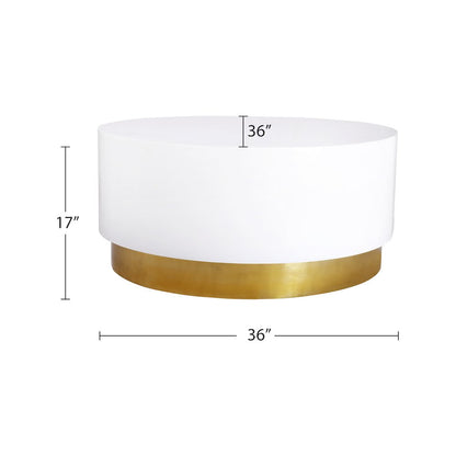 Deco White/Gold Coffee Table