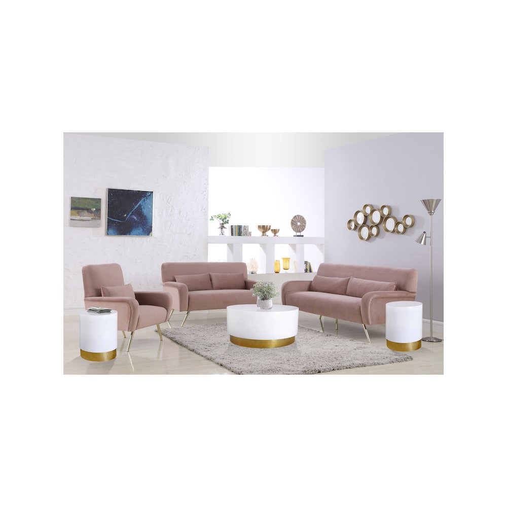Deco White/Gold Coffee Table