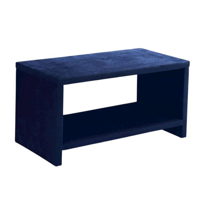 Navy Velvet Night Stand with Contemporary Style and Cozy Feel