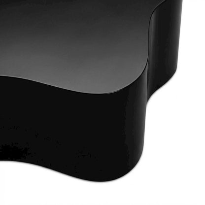Contemporary Matte Black Coffee Table with Sleek Finish and Sturdy Build