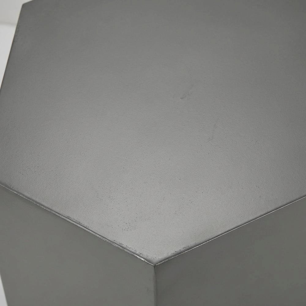 Contemporary Coffee Table with Brushed Chrome Finish and Durable Construction