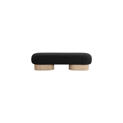 Robertson Black Boucle Fabric Bench