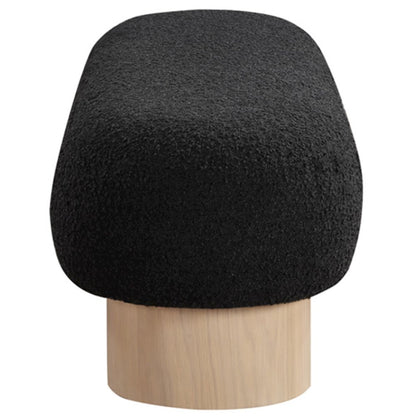 Robertson Black Boucle Fabric Bench