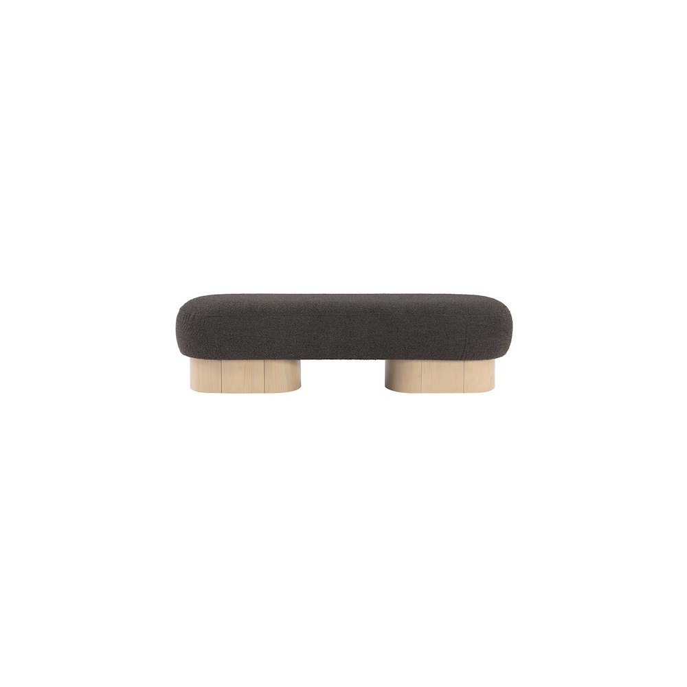Robertson Brown Boucle Fabric Bench