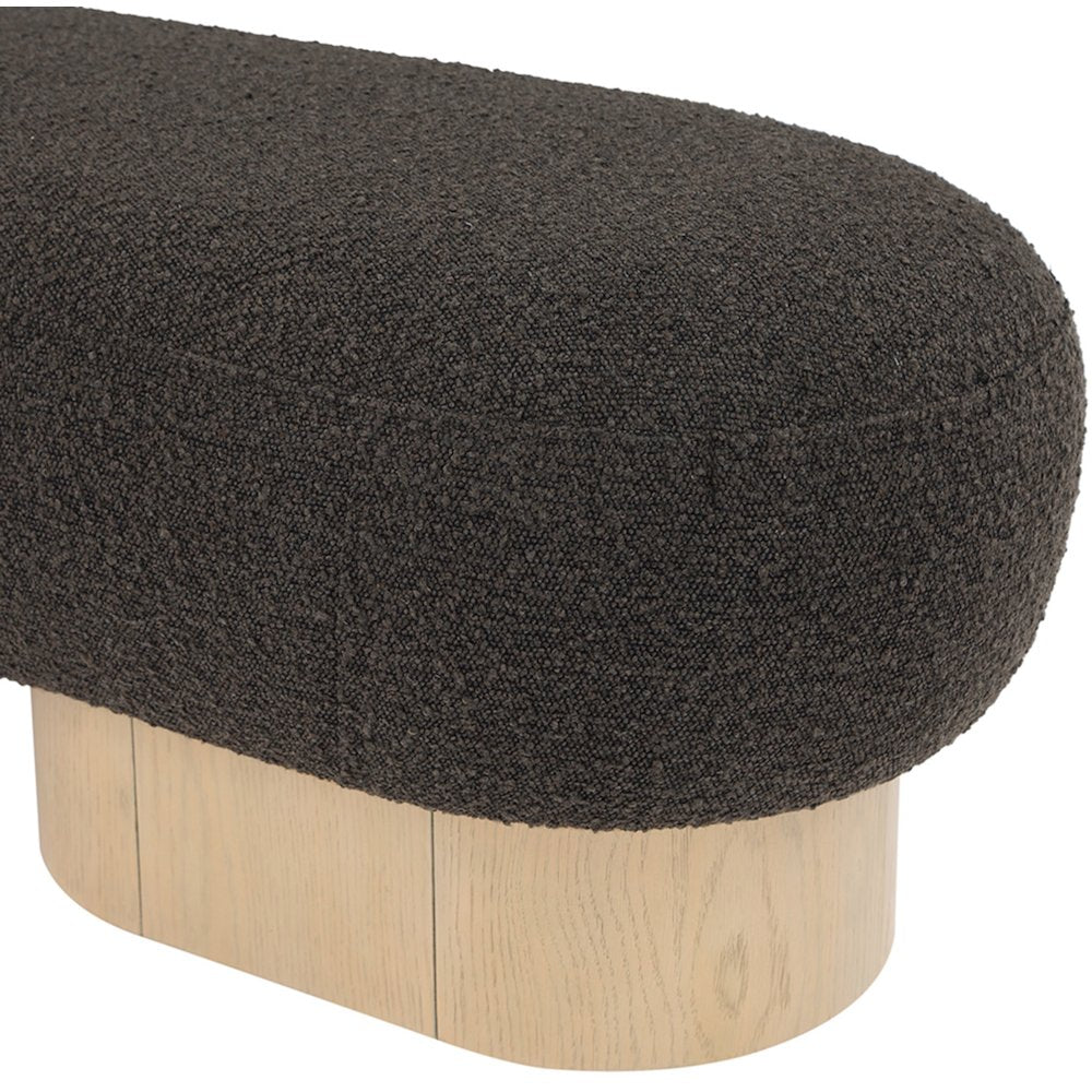Robertson Brown Boucle Fabric Bench