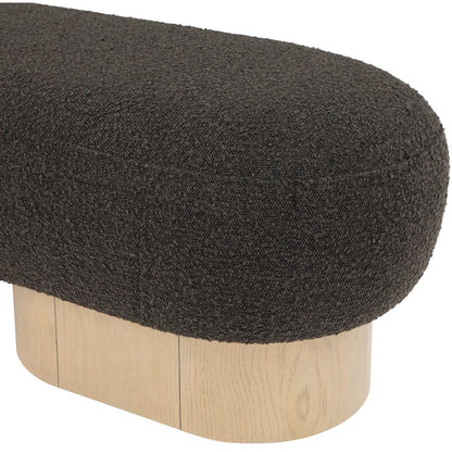 Robertson Brown Boucle Fabric Bench