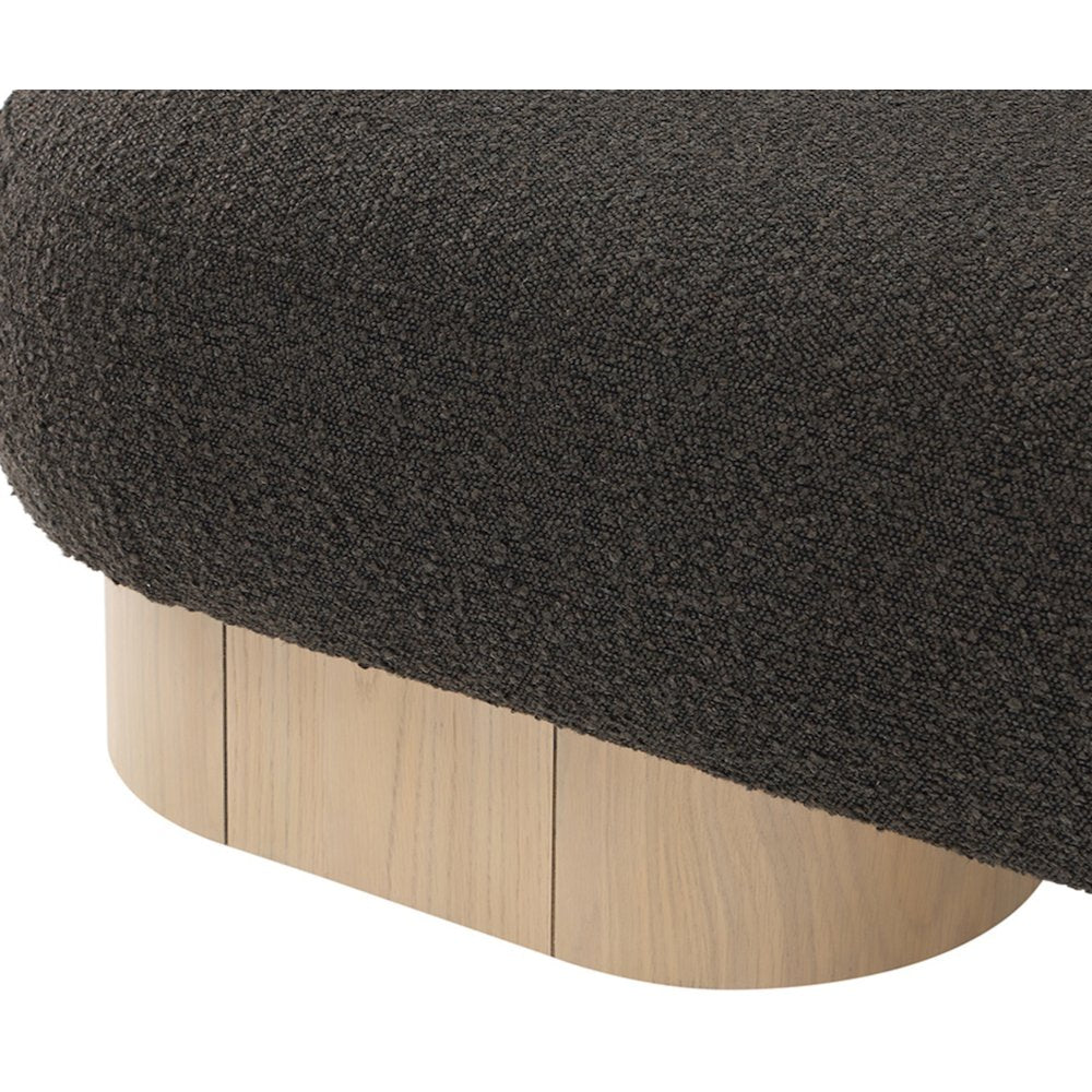 Robertson Brown Boucle Fabric Bench