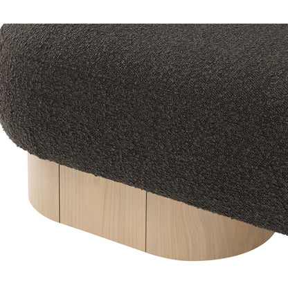 Robertson Brown Boucle Fabric Bench