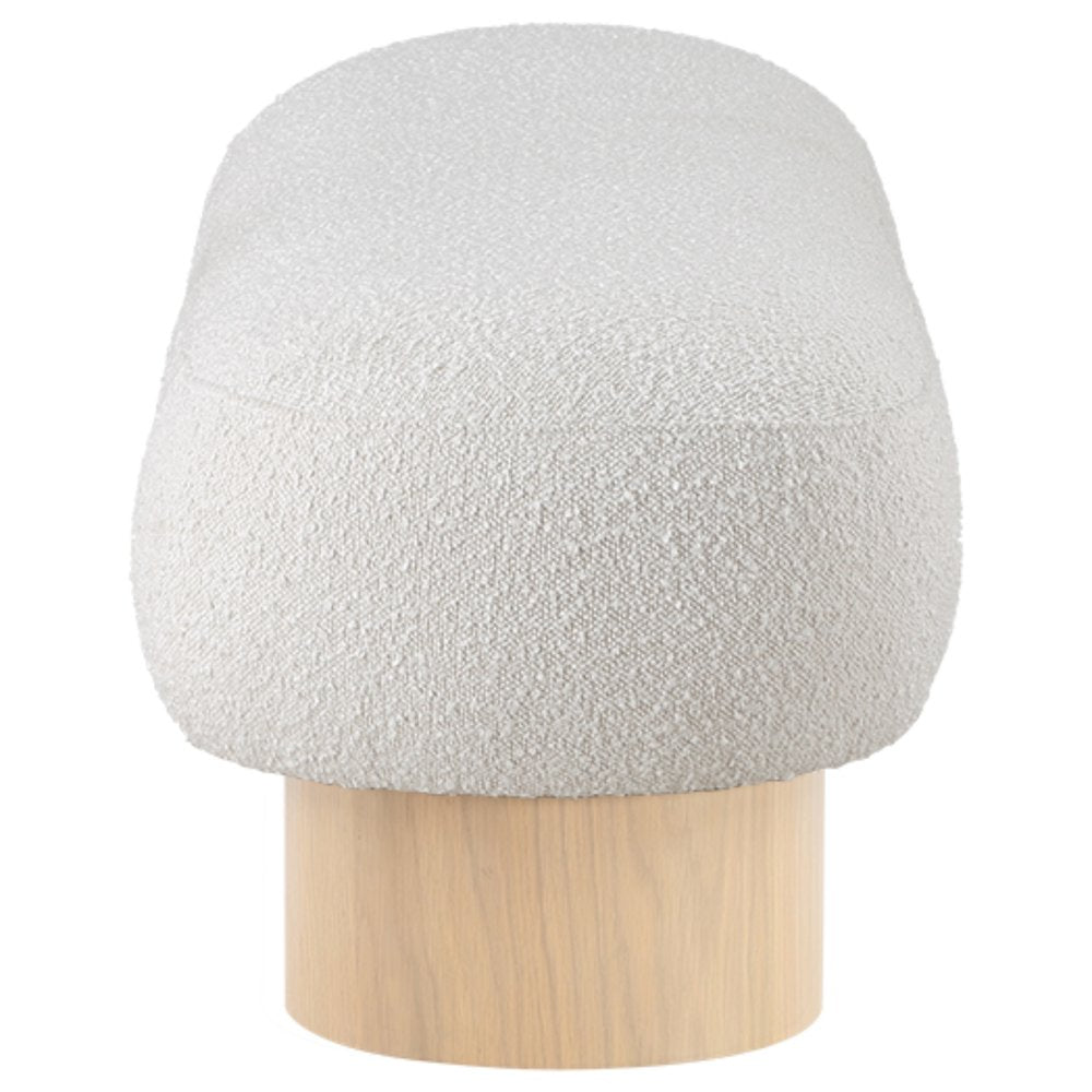 Robertson Cream Boucle Fabric Bench