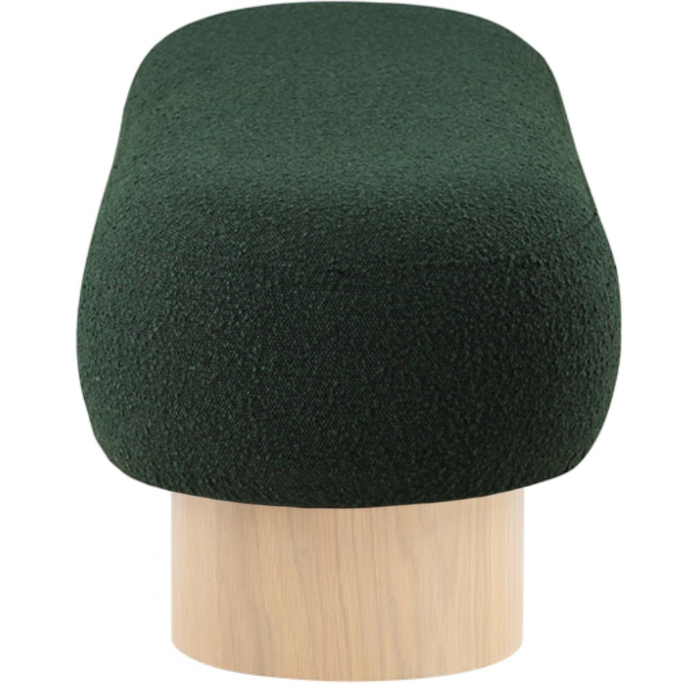 Robertson Green Boucle Fabric Upholstered Bench