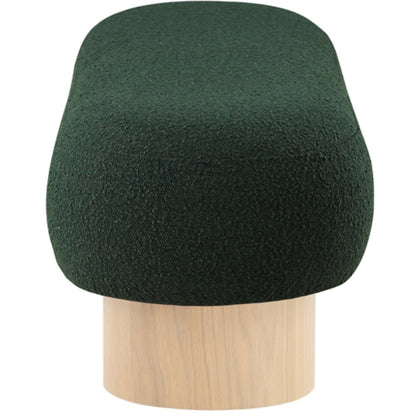 Robertson Green Boucle Fabric Upholstered Bench