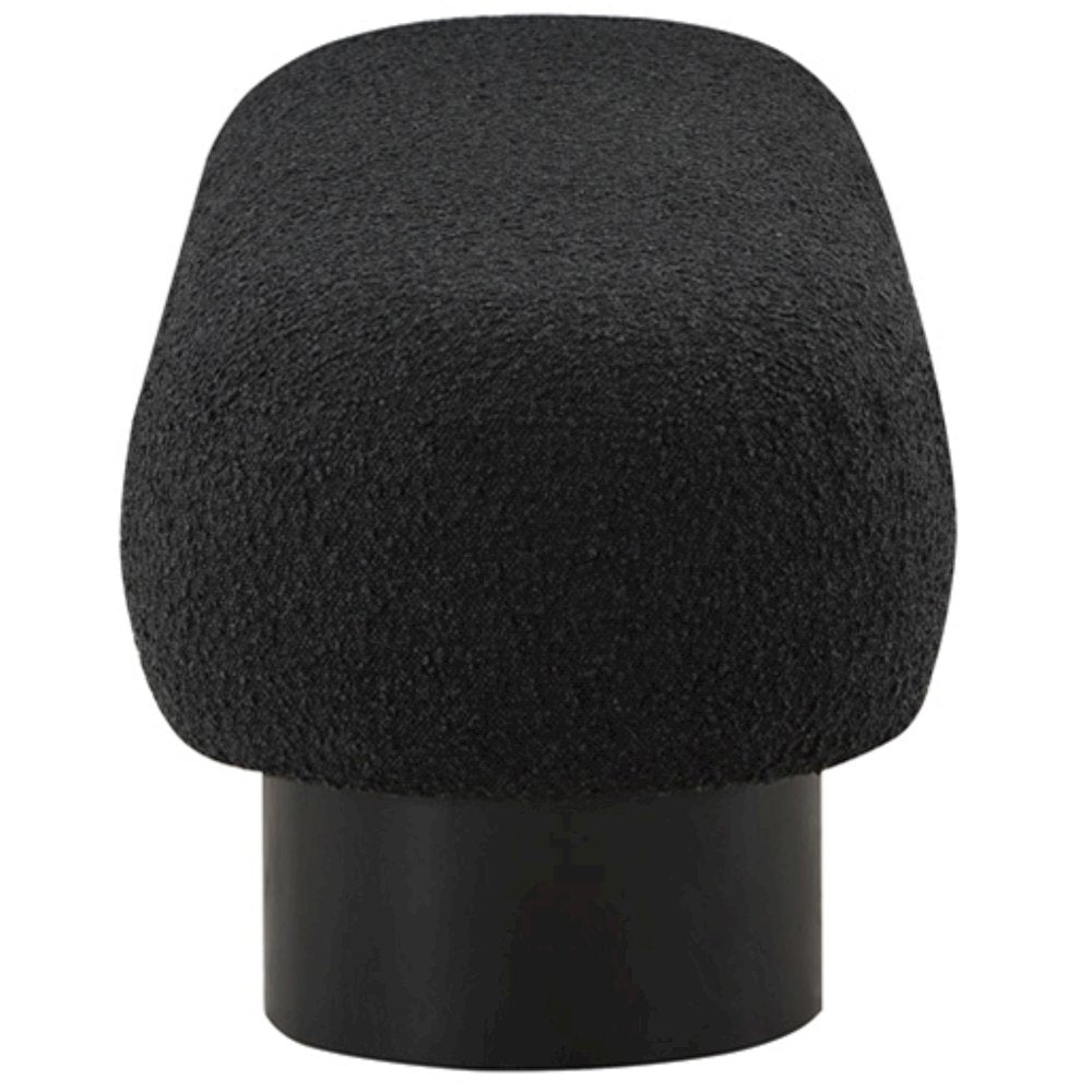 Robertson Black Boucle Fabric Bench