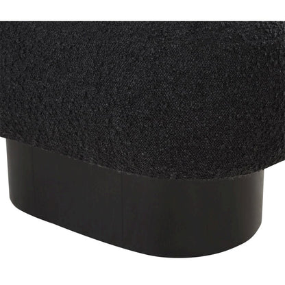 Robertson Black Boucle Fabric Bench