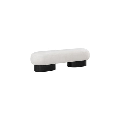 Robertson Cream Boucle Fabric Bench