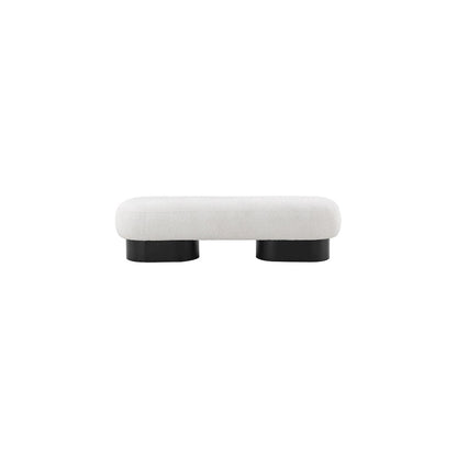 Robertson Cream Boucle Fabric Bench