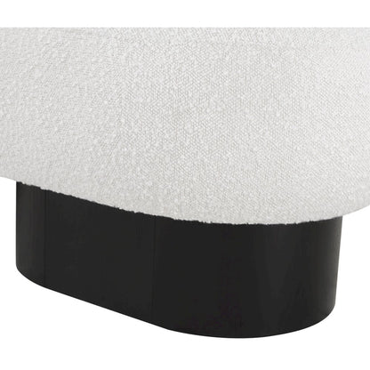 Robertson Cream Boucle Fabric Bench