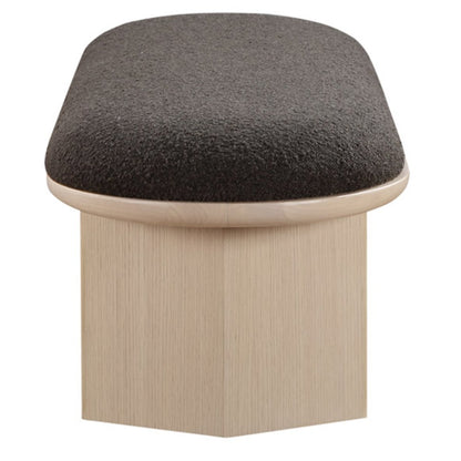 Wilshire Brown Boucle Fabric Bench