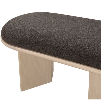 Wilshire Brown Boucle Fabric Bench