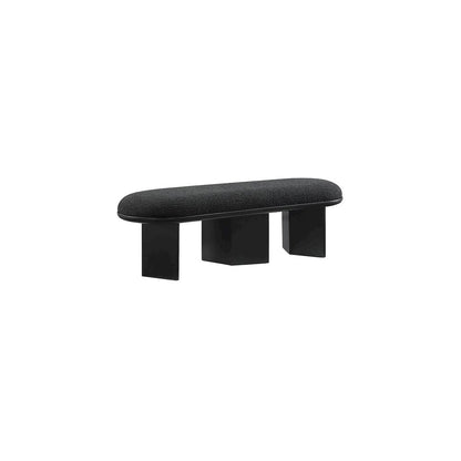 Wilshire Black Boucle Fabric Bench