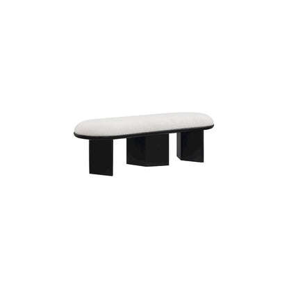 Wilshire Cream Boucle Fabric Bench